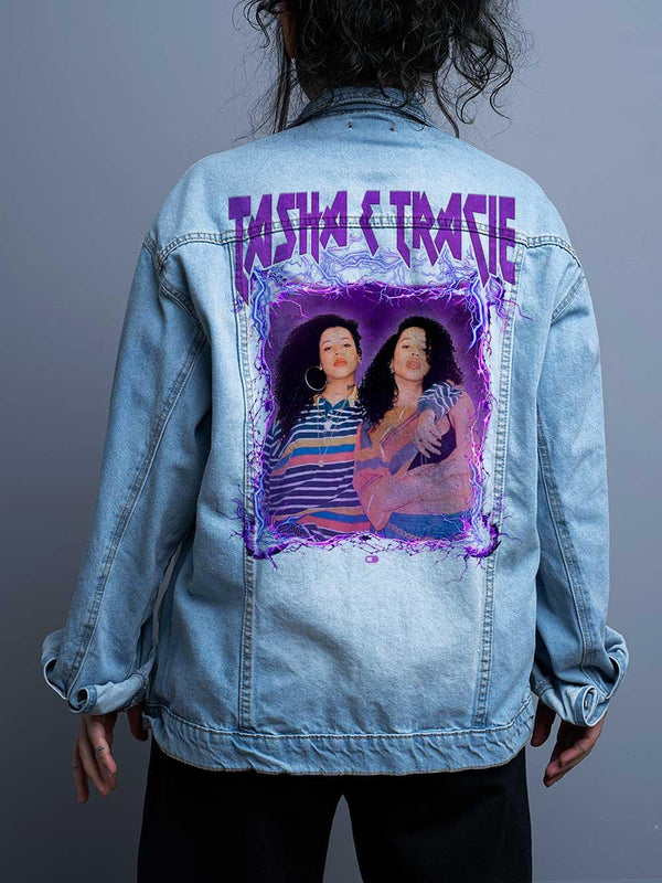 Jaqueta Jeans Oversize Unissex Tasha & Tracie RockStar Diva - Cápsula Shop