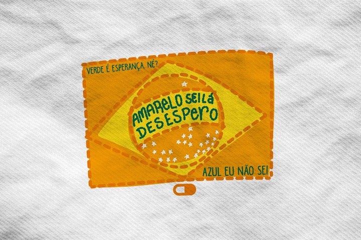 Cropped Amarelo Desespero Copa 2022 - Cápsula Shop