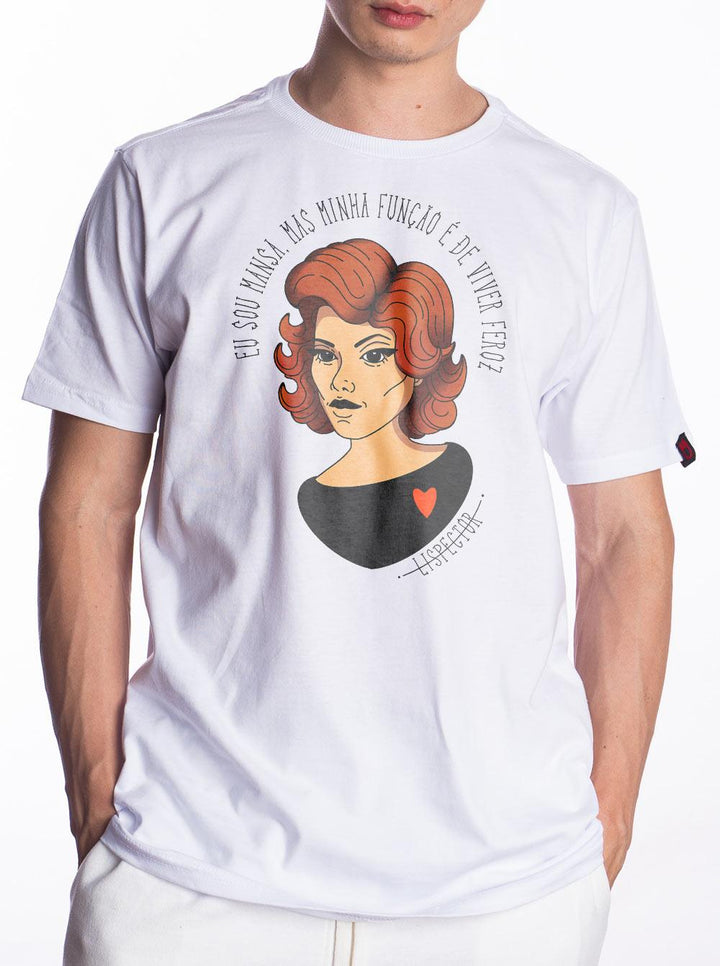 Camiseta Clarice Lispector Joga Pedra Na Geni - Cápsula Shop
