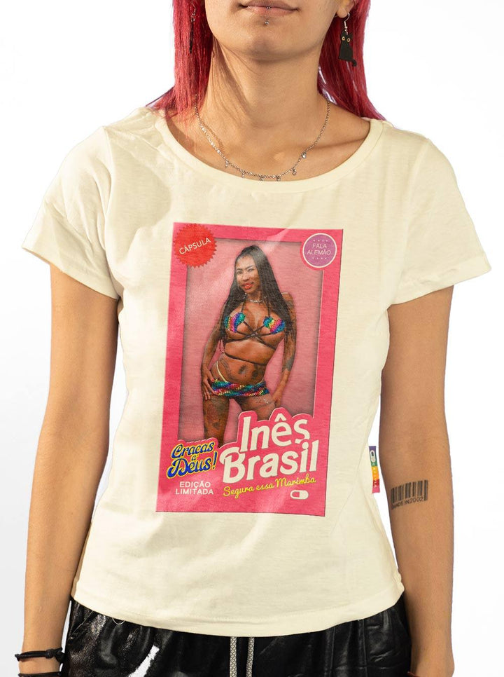 Baby Look Barbie Inês Brasil - Cápsula Shop