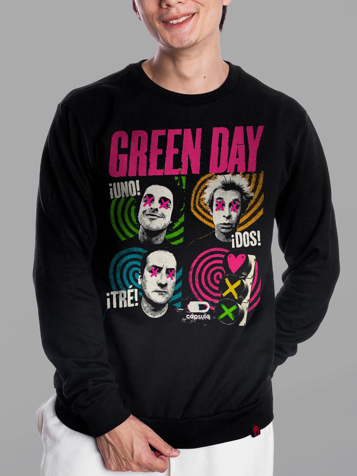 Blusa de moletom Green Day Uno! Duo! Tré!