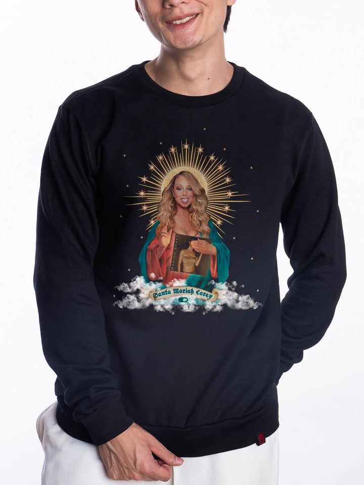 Blusa de Moletom Santa Mariah Carey