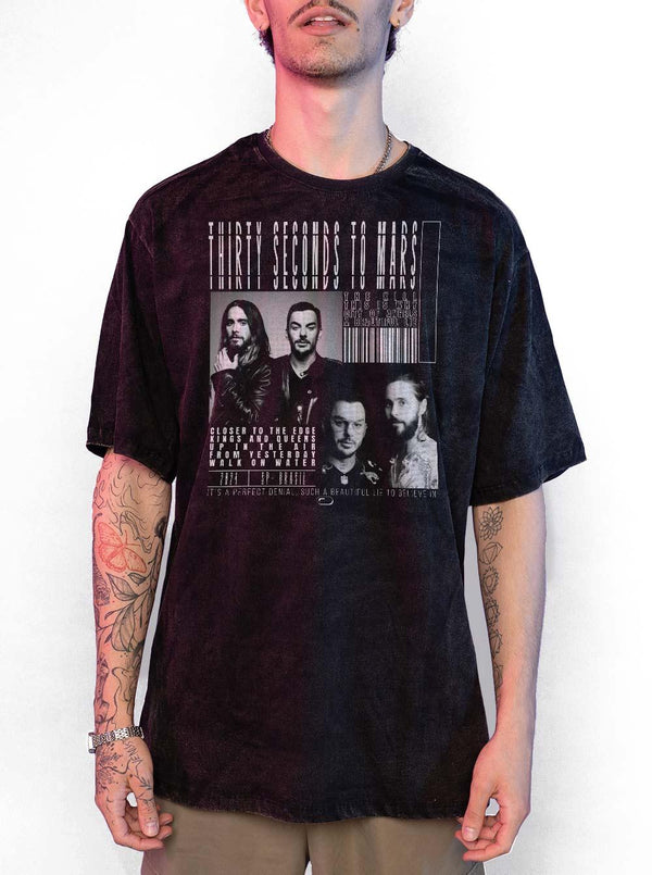 Camiseta Estonada Thirty Seconds To Mars Fan Code - Cápsula Shop