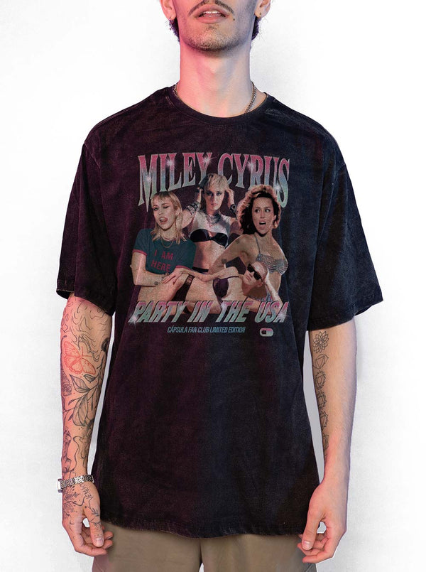 Camiseta Estonada Miley Cyrus Fan Club