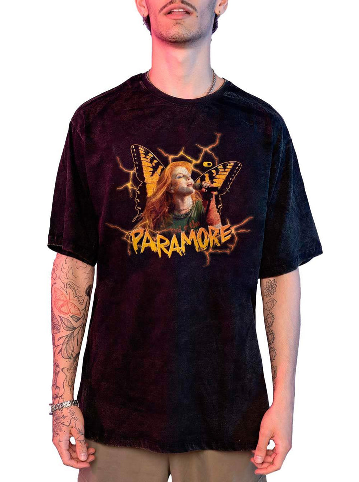 Camiseta Estonada Paramore Butterfly - Cápsula Shop