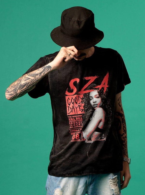 Camiseta Estonada SZA Rock Poster - Cápsula Shop