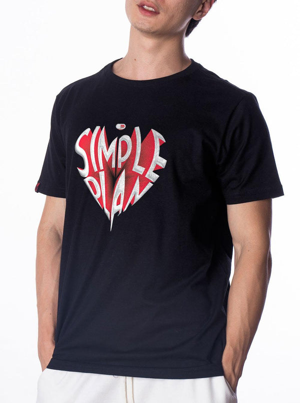 Camiseta Simple Plan Heart - Cápsula Shop