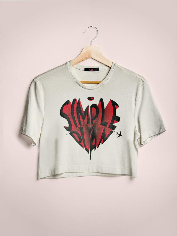 Cropped Simple Plan Heart - Cápsula Shop