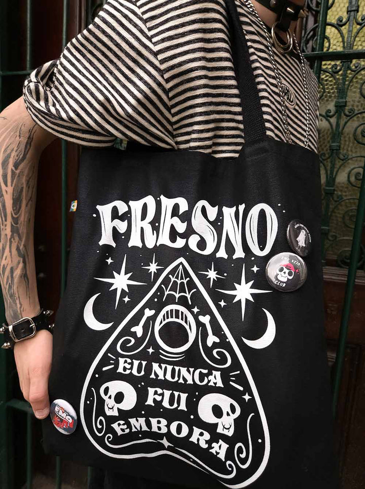 Ecobag Preta Fresno Eu Nunca Fui Embora Art of Debs