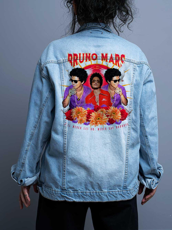 Jaqueta Jeans Oversize Unissex Bruno Mars Nirvana - Cápsula Shop
