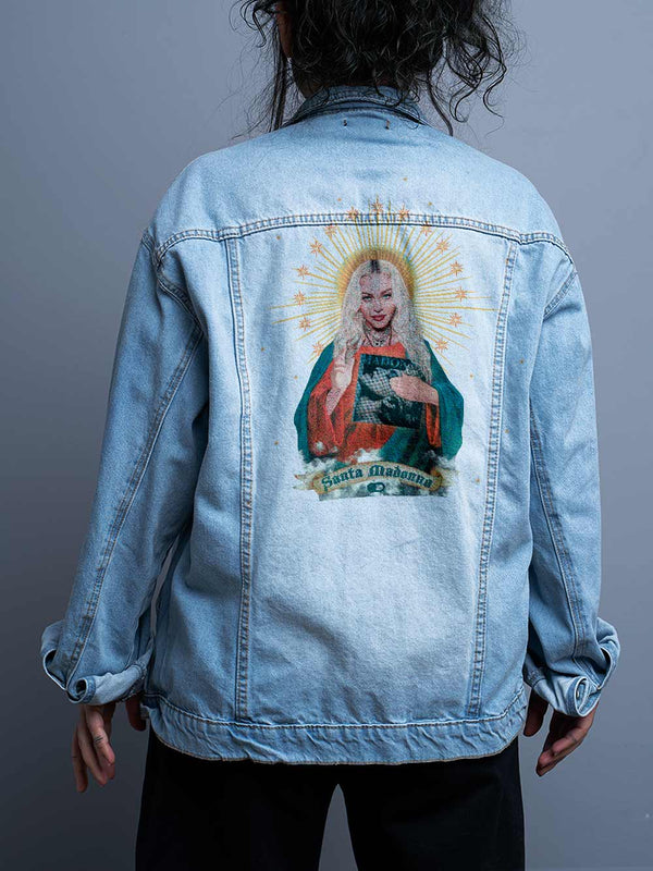 Jaqueta Jeans Oversize Unissex Santa Madonna