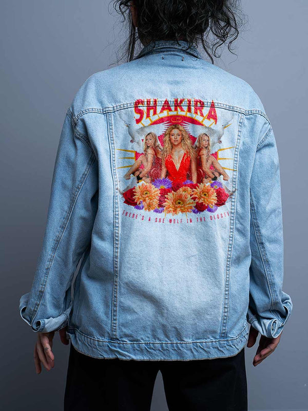 Jaqueta Jeans Oversize Unissex Shakira Nirvana - Cápsula Shop