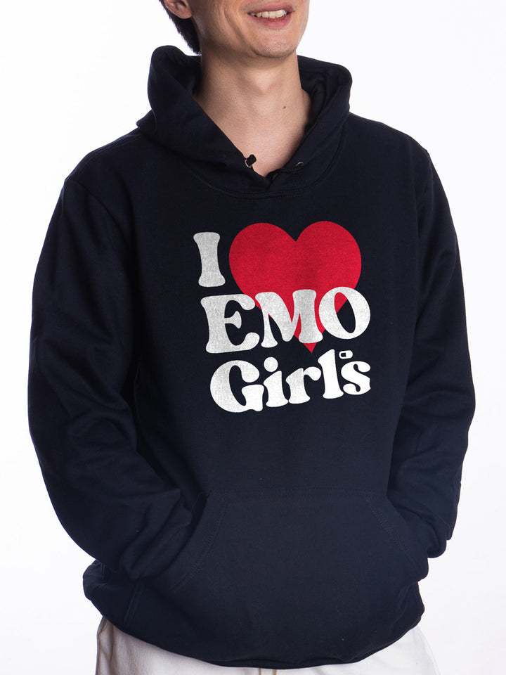 Moletom Canguru I Love Emo Girls