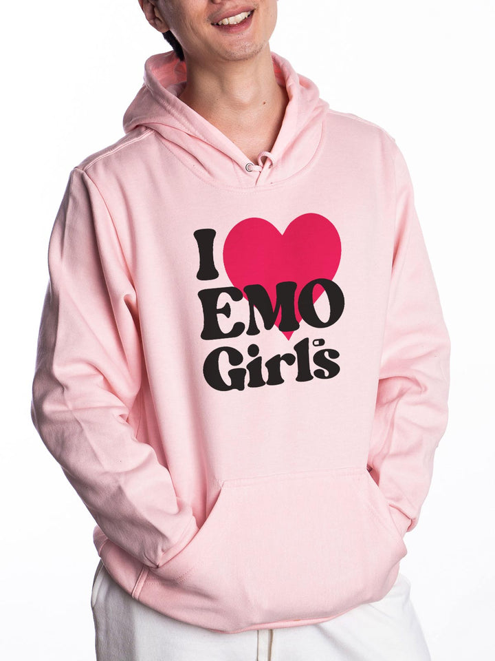 Moletom Canguru I Love Emo Girls