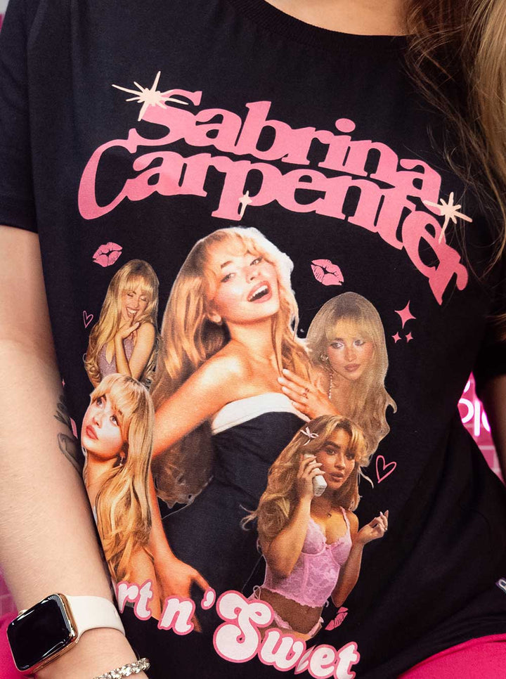 Camiseta Sabrina Carpenter Pink Sweet KaiCabello