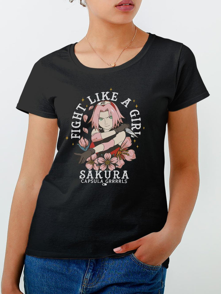 Baby Look Fight Like a Girl Sakura - Cápsula Shop
