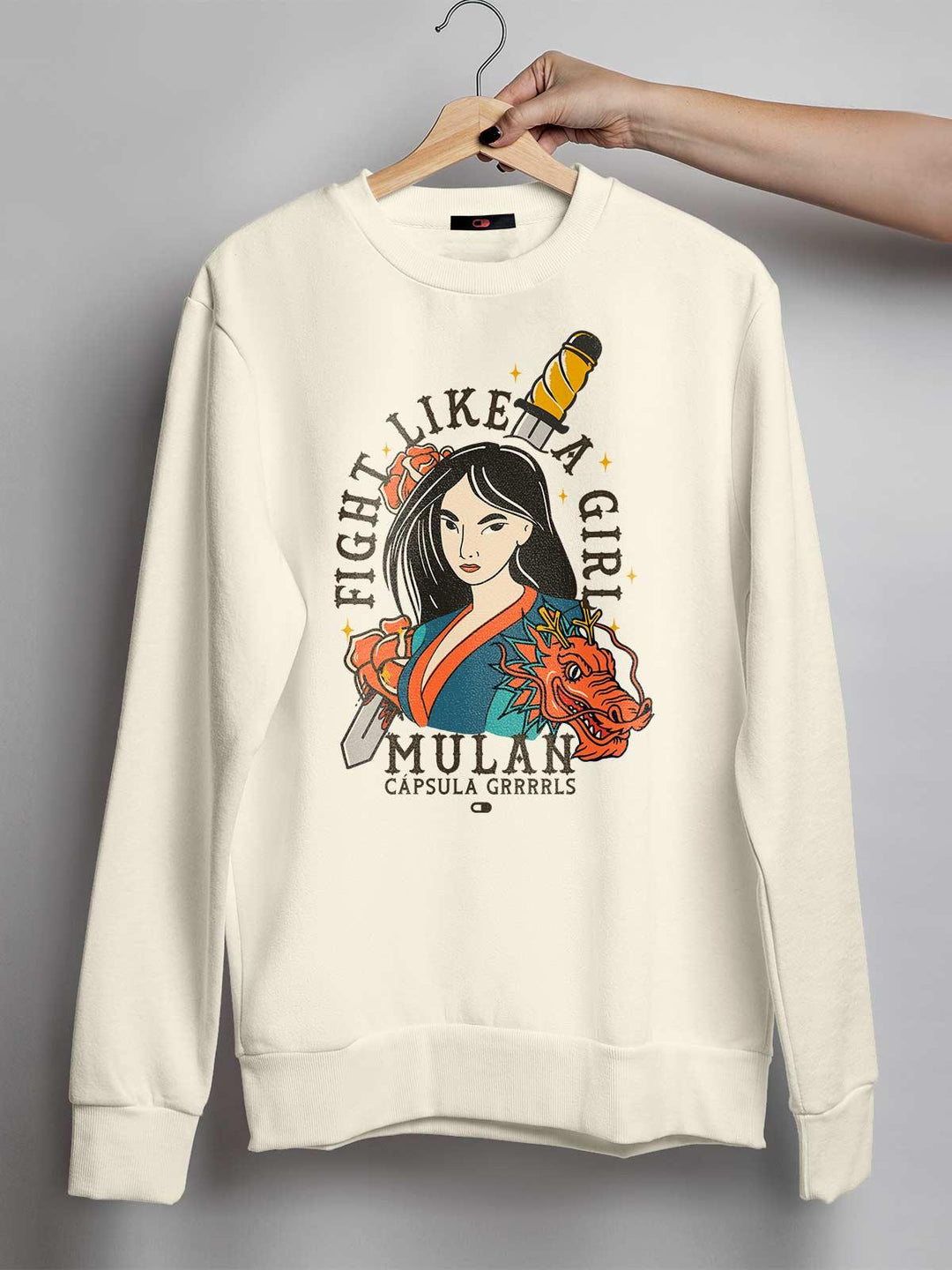 Blusa de Moletom Fight Like a Girl Mulan - Cápsula Shop