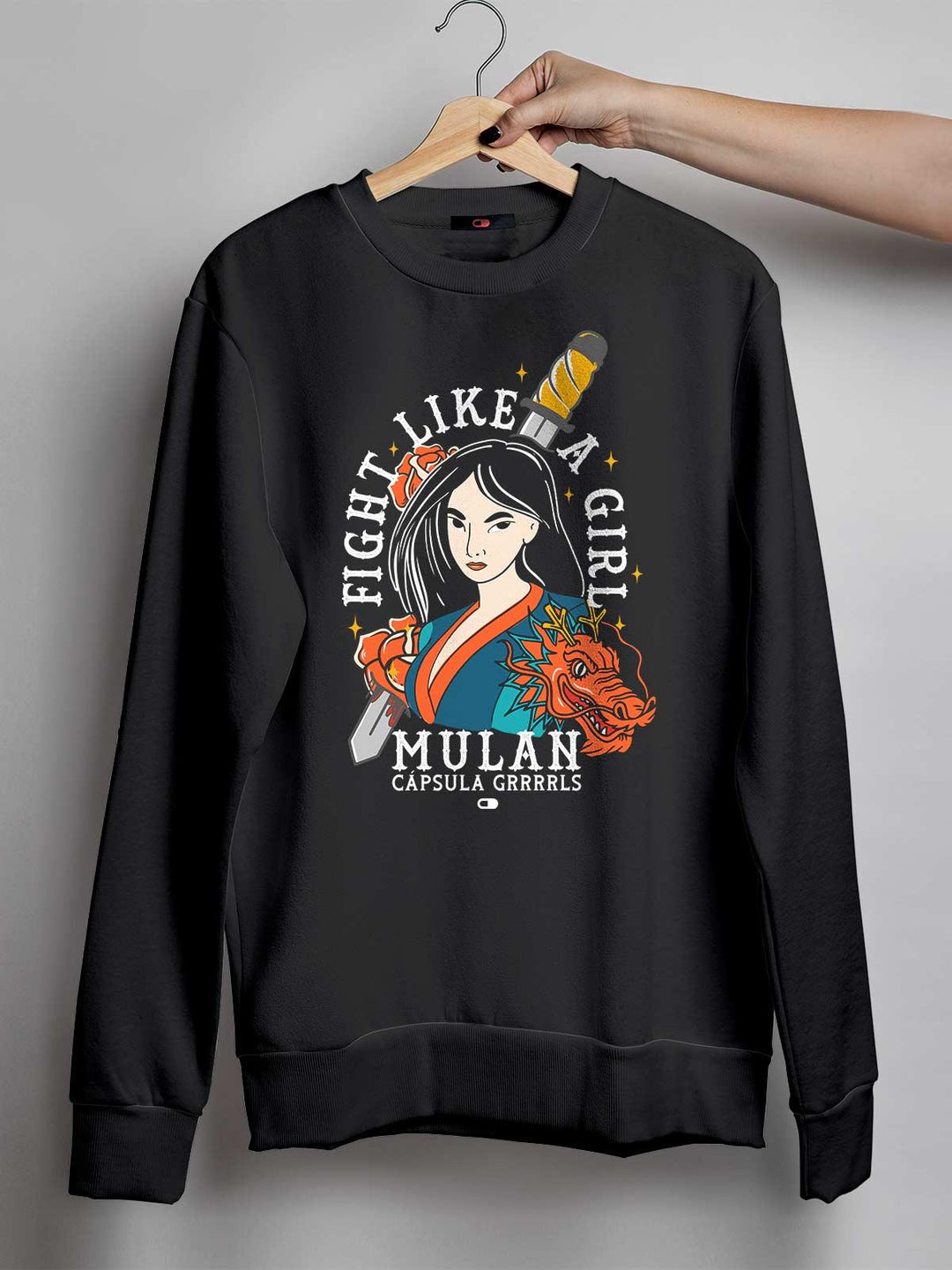 Blusa de Moletom Fight Like a Girl Mulan - Cápsula Shop