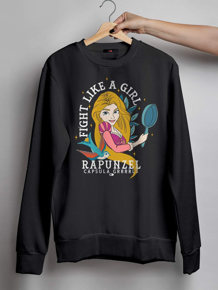 Blusa de Moletom Fight Like a Girl Rapunzel - Cápsula Shop