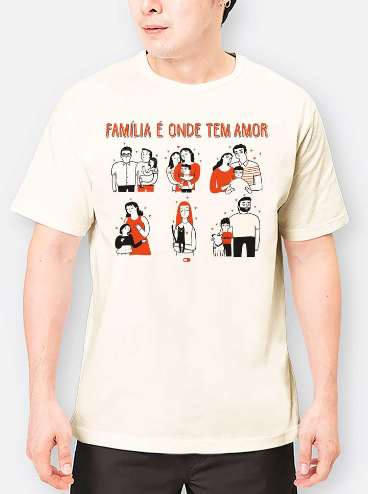 Camiseta Família É Onde Tem Amor Raluke - Cápsula Shop