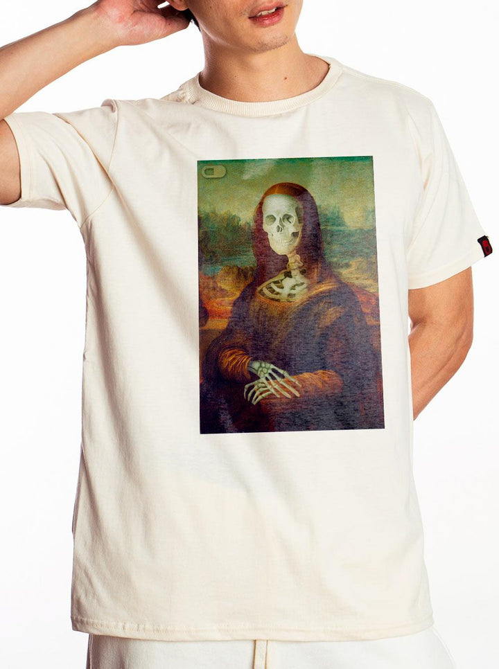 Camiseta Monalisa Caveira - Cápsula Shop