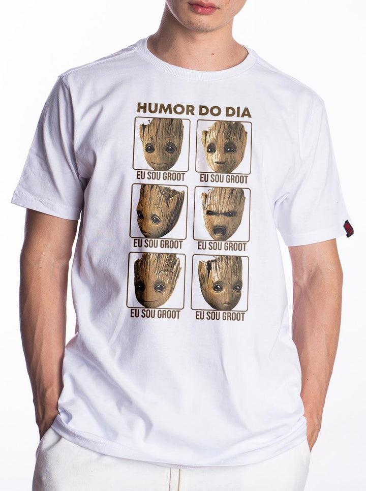 Camiseta Groot Humor Do Dia - Cápsula Shop