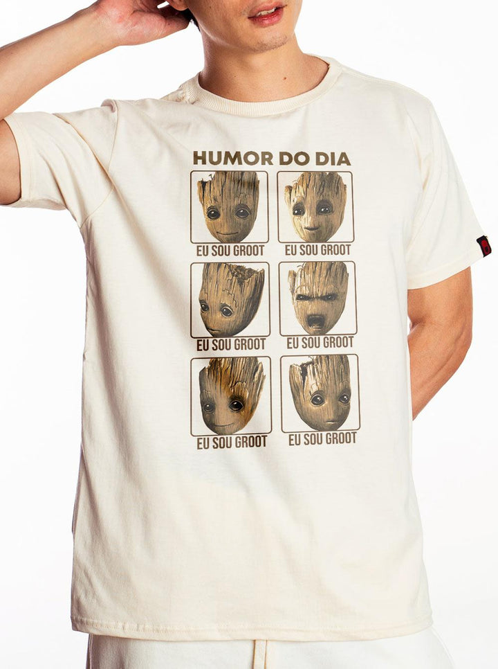 Camiseta Groot Humor Do Dia - Cápsula Shop