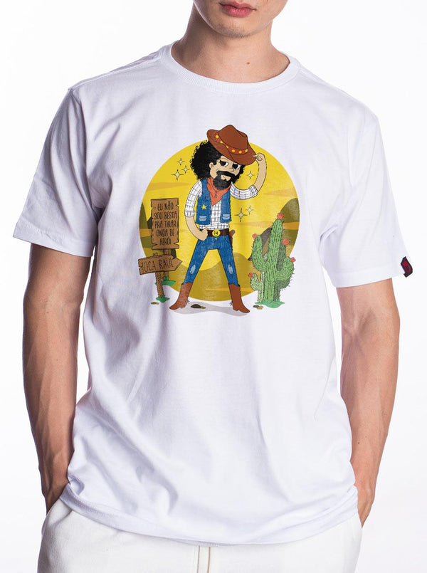 Camiseta Raul Seixas Cowboy Fora Da Lei Joga Pedra Na Geni - Cápsula Shop