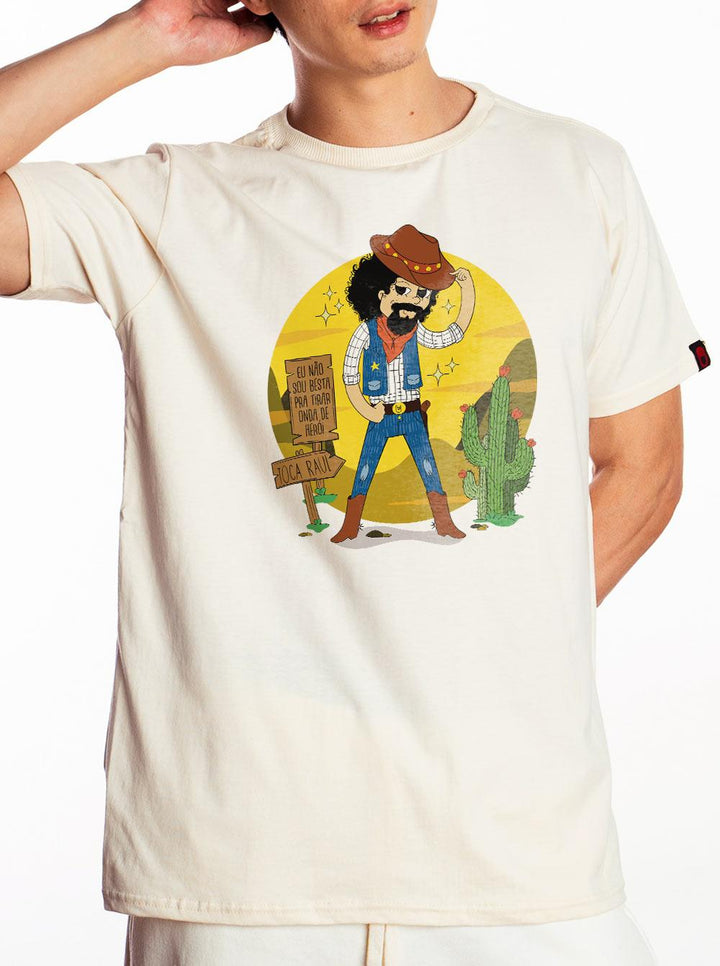 Camiseta Raul Seixas Cowboy Fora Da Lei Joga Pedra Na Geni - Cápsula Shop