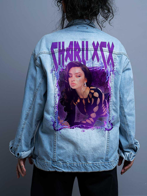 Jaqueta Jeans Oversize Unissex Charli XCX RockStar Diva - Cápsula Shop