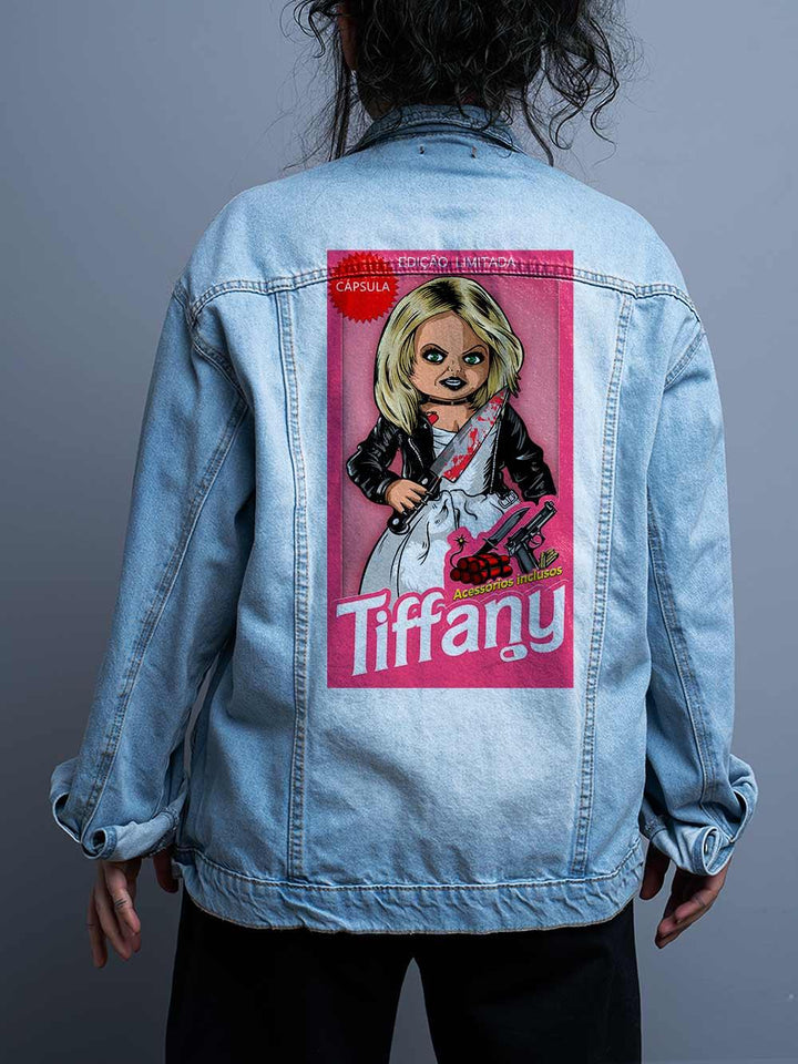 Jaqueta Jeans Oversize Unissex Tiffany Barbie - Cápsula Shop