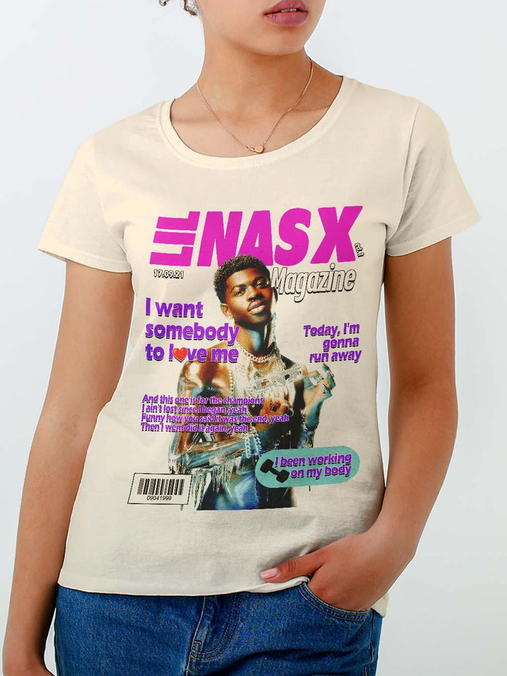 Baby Look Lil Nas X Magazine DoisL - Cápsula Shop