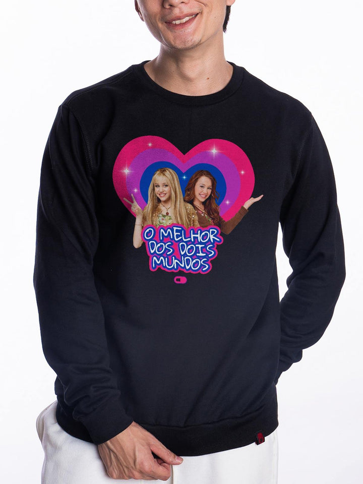 Blusa de Moletom O Melhor Dos Dois Mundos Hannah Montana - Cápsula Shop