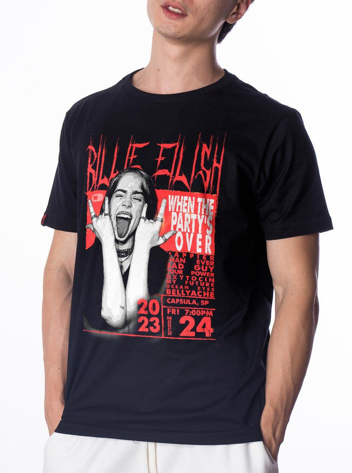 Camiseta Billie Eilish Rock Poster - Cápsula Shop