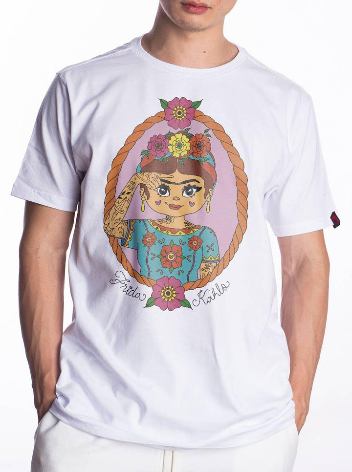Camiseta Frida Kahlo Joga Pedra Na Geni - Cápsula Shop
