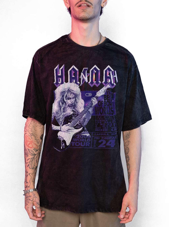 Camiseta Estonada Hannah Montana Rock Poster - Cápsula Shop