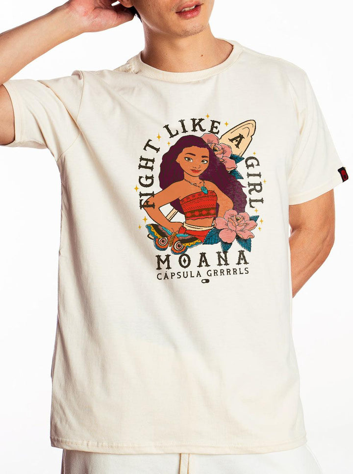 Camiseta Fight Like a Girl Moana - Cápsula Shop