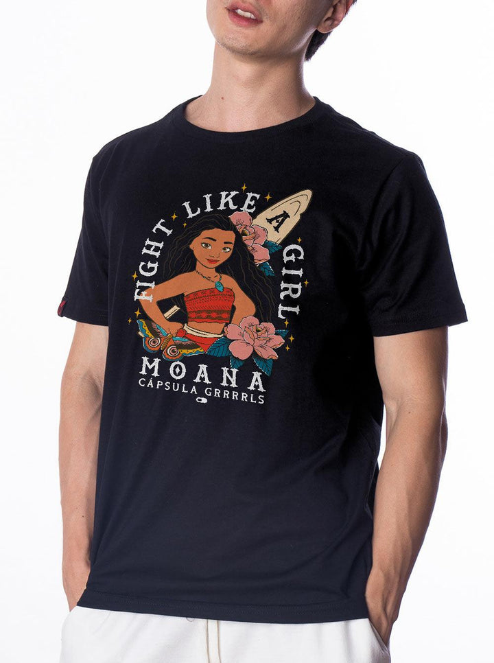 Camiseta Fight Like a Girl Moana - Cápsula Shop