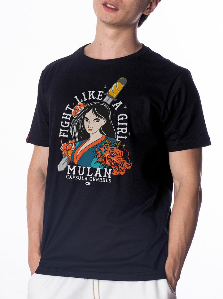 Camiseta Fight Like a Girl Mulan - Cápsula Shop
