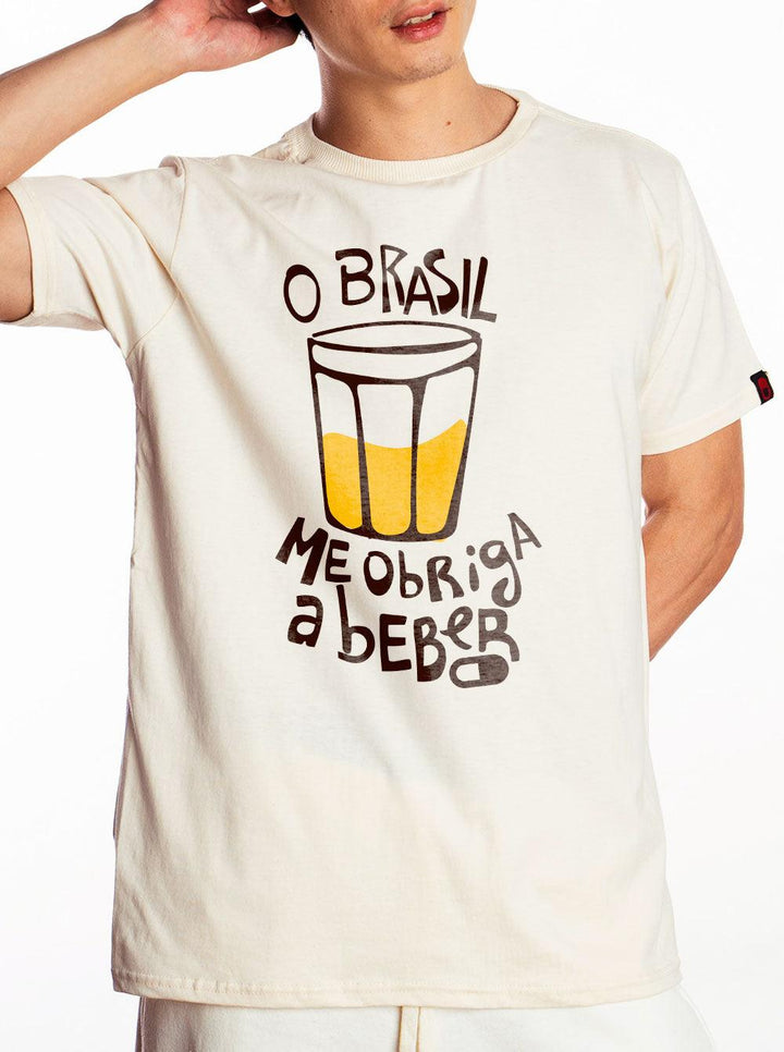 Camiseta O Brasil Me Obriga A Beber Carnaval - Cápsula Shop