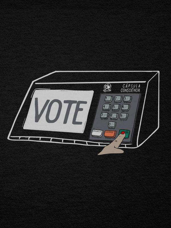 Camiseta Vote Urna Desenho - Cápsula Shop