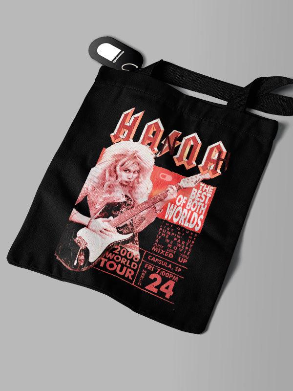 Ecobag Preta Hannah Montana Rock Poster - Cápsula Shop