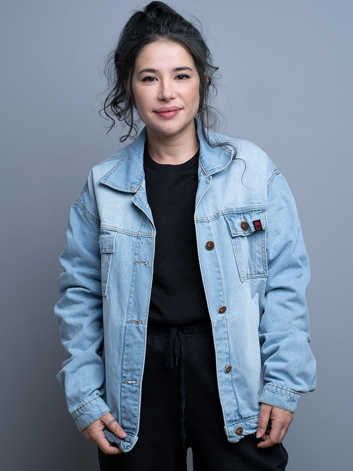 Jaqueta Jeans Oversize Unissex Princesa Mononoke - Cápsula Shop