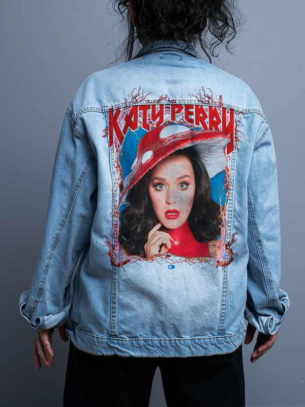Jaqueta Jeans Oversize Unissex Katy Perry Rockstar Diva - Cápsula Shop