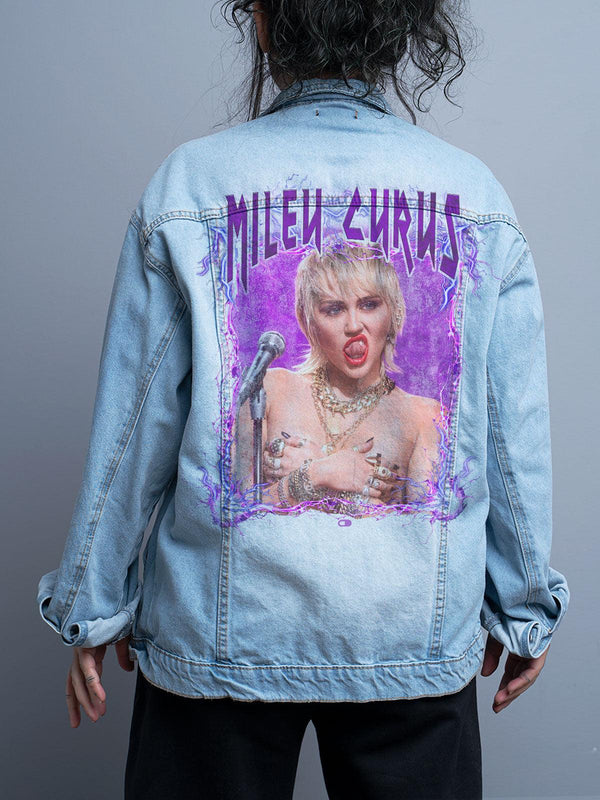 Jaqueta Jeans Oversized Miley Cyrus RockStar Diva - Cápsula Shop